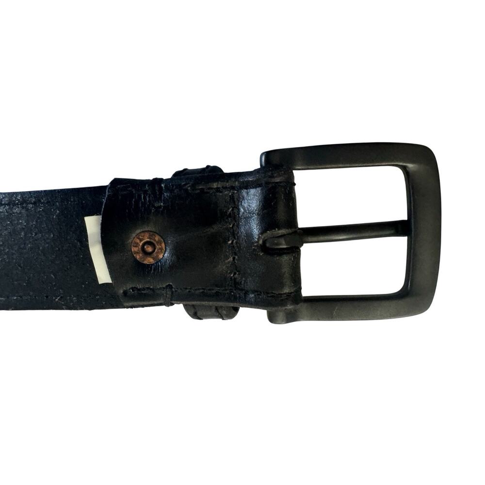 Target Thick Black Bonded Leather Dark Tone Buckle Men’s Size Medium #5140